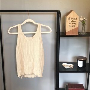 Moon & Madison | Cream Knitted Tank